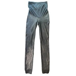 Spanx Mama Faux Leather Leggings Black Maternity Pants Small S 20245R